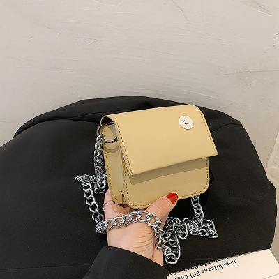 Korean Mini Handbag Thick Chain Small Square Bag Female 2021 Summer New Chest Bag Lipstick Pack Change Satchel Fashion