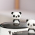 Creative Three-Dimensional Relief Panda Ceramic Mug Super Cute Cartoon Student Gift Cup with Cover Spoon Coffee Cup