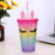 Plastic Sippy Cup Unicorn Straw Ice Cup Ins Girl Heart Tumbler Factory Direct Sales Stock