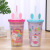 Factory Custom Pattern Gift Cup Plastic Sippy Cup Unicorn Ins Double Plastic Cup Water Cup Stock