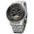 Jargar Winner Men's Watch Automatic Mechanical Watch Tourbillon Hollow Fashion Men's Full Stainless Steel Watch