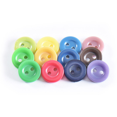 Factory Direct Sale Resin Button Four-Eye Button Cufflink Solid Color Plastic Shirt Button Color Button Can Be Customized