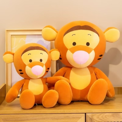 New Tigger Plush Toy Large Doll Four-Sided Elastic down Cotton Software Size Model Export Products