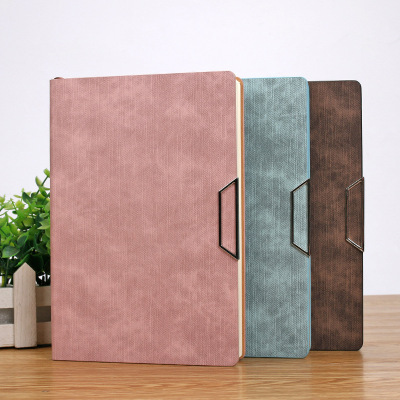 Spot Notebook New A5 Business Notebook Printed Logo Metal Magnetic Buckle Notepad