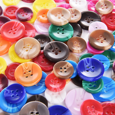 Resin Clothing Button Laser Color Button Clothing Accessories 4 Holes Button Hot Selling Africa Customizable