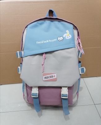 Campus Mori Schoolbag Female Junior High School Student Ins Korean Style High School Contrast Color Large Capacity Backpack Computer Backpack
