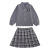 Girls Autumn Clothing JK Uniform Skirt Suit 2021 New Western Style Little Girl College Style Japanese Pleated Skirt Two-Piece Set