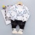 Cute Tail Bear Children's Clothing 0-4 Years Old Boys Spring Clothing Cartoon round Neck T-shirt Children's Casual Long Sleeve Sweatshirt Suit Wholesale