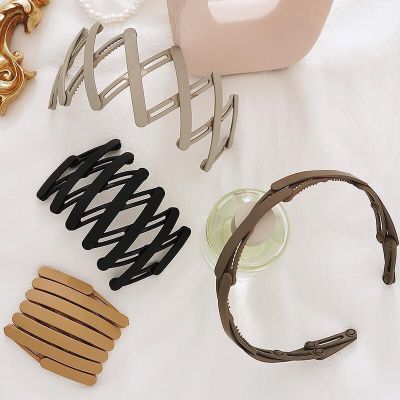 Retractable Headband New Folding out Hair Band/Clip Female Summer Invisible Hairband Toothed Non-Slip Face Wash Hair Band