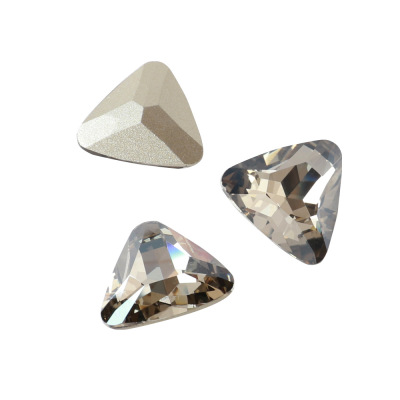 Dongzhou Crystal 10mm Triangle Diamond Crystal Silver Plated Glass Drill Ornament Clothing Fancy Shape Rhinestone
