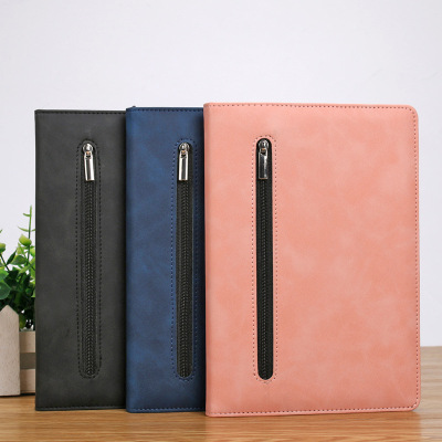 Business New A5 Notebook Diary Book Office Stationery Cover Zipper Notepad Custom Logo
