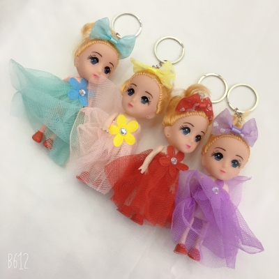 New DIY Children's Cute Bow Doll Pendant Accessories Keychain Girls' Toy Key Ring