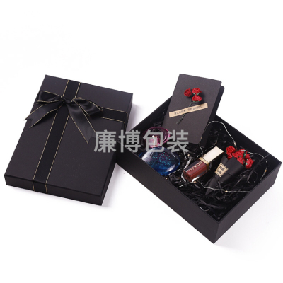 Paper Box Black Tiandigai Bow Gift Box Cola Gift Box Scarf Gift Box Christmas Gift Box Customization