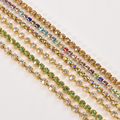 Fancy Claw Chain Colorful Drill Chain Decorative Necklace Accessories Decorative Materials Wholesale Customizable