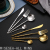 Set of 4 pcs 304 Stainless Steel Bamboo Joint Knife, Fork and Spoon Tea Spoon Tableware Gift Set