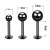 and America Stainless Steel Labret 345 Ball Outer Teeth Flat Personality Ear Bone Stud Piercing Jewelry in Stock Selling
