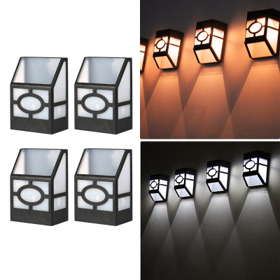 Cross-Border 4 Outdoor Light Energy Charging Garden Lamp Retro Street Lamp Led Courtyard Decorative Lighting Solar Wall Lamp