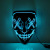 Amazon Hot Sale Cold Light Halloween Mask LED Luminous Mask Black V-Shaped Bloody Horror Mask Cross-Border Spot