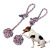 Pet Cotton Rope Toy Hand Pull Type Long Tail Ball Dog Ball of Cotton Rope Hanging Ball Teeth Cleaning Molar Dog Training Supplies