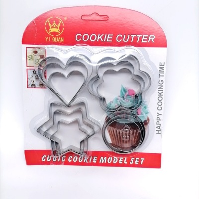Clamshell Packaging Baking Tools DIY Cookie Cutter Sets Stainless Steel Cutting Die 12-Piece Set Cookie Cutter