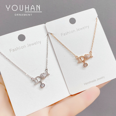 Niche Design Letter Necklace Women's Micro-Inlaid Light Luxury Advanced 2021 New Popular Net Red All-Match Clavicle Chain