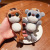 Paula Bright Eyes Big Tail Squirrel Keychain Plush Pendant Bag Accessories Prize Claw Doll Gift Factory Wholesale