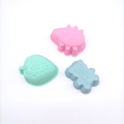 DIY Bear Strawberry Insect Cake Mold Chocolate Biscuit Mold Non-Toxic Tasteless Silicone Mold Wholesale