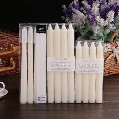 [Small Wholesale] Classic/European Pole Candle Romantic Wedding Celebration Decoration Ivory White Long Brush Holder Pole Candle Candle