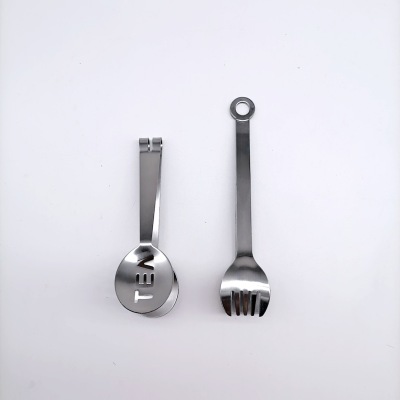 Kitchen Gadget Aluminum Letter Hollow Tea Cup Tweezer Coffee Clip Spork Clip