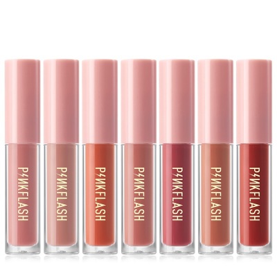 Pinkflash High Color Matte No Stain on Cup Liquid Lip Lacquer Light Pink Lip Gloss Lipstick PF-L01