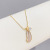 Cross-Border Supply European and American Fashion Micro Inlaid Zircon Leaf Necklace Female Wish Amazon Hot Sale Gold Plated Clavicle Chain