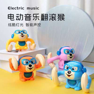 ElectricVoiceControlledChildren'sToySingingDancingDouyin Online InfluencerLighCrawlingStuntTumblingMonkeyDrop-Resistant