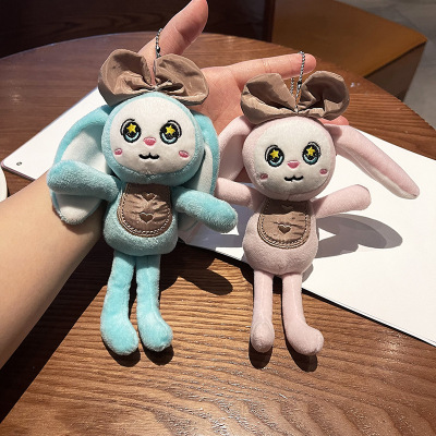 Factory Direct Supply Cute Butterfly Rabbit Plush Pendant Schoolbag Doll Pendant Doll Keychain Decoration Prize Claw Doll
