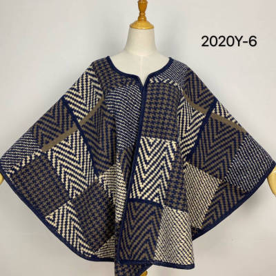 Plaid Jacquard Knitted Shawl 2021 European and American New Winter Scarf