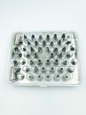 Stainless Steel 52-Head Boxed Decorating Nozzle Suit 4 Large Mouth 54 Pieces Suit 2 Decorating Nail Cream Baking