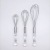 New Crystal Handle Stainless Steel Eggbeater Silicone Eggbeater Cream Egg Batter for Baking