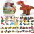 [Capsule Toy Building Block Toy Summary] Children Dinosaur Kinder Joy Small Particle Assembly Splicing DIY Compatible with Lego