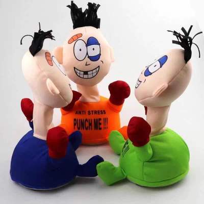 Beating Beaten Anti-Beating Punch Me Villain Electric Plush Toy Creative Vent Screaming Doll