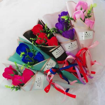 Teacher's Day Gift for Teachers Company Qing Stationery Store Promotional Gifts Artificial Flower Soap Flower Rose Bouquet