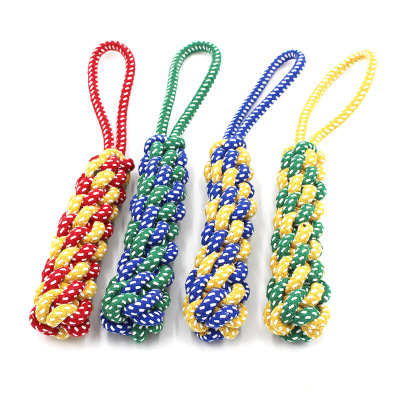 New Pet Cotton Rope Toy Hand Pull Type Corncob Knot Toy Dog Tooth Cleaning Nibbling Rope Knot Supplies