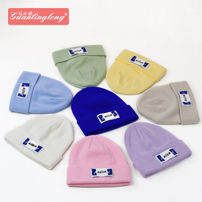 Hat Autumn and Winter 2021 New Knitted Hat Korean Style Japanese Style Warm Hat Shopping Trend Sleeve Cap Students