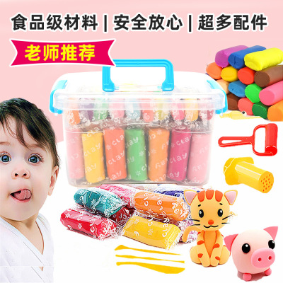 Factory Wholesale Plasticene Colored Clay Set Stall Supply 24-Color 36-Color Children's Handmade Toys Ultra-Light Clay