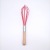 Stainless Steel Wooden Handle Color Egg Beater Household Silicone Egg Beater Kitchen Baking Tools Hand Stirring Rod