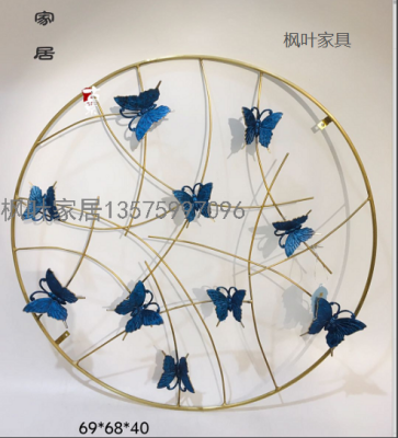 Maple Leaf Home round Hanging Pendant Wall Decoration Three-Dimensional Butterfly Home Celebration Shopping Mall Kindergarten Show Window Decorations