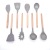 Amazon Hot Sale Wooden Handle Silicone Kitchenware 8-Piece Set Kitchen Tools Spatula Set