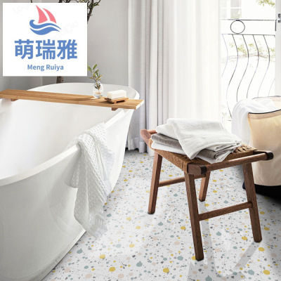 Meng Ruiya Floor Stickers Self-Adhesive Creative Cross-Border European and American Style Terrazzo Floor Color Tile Floor Vision Dz32