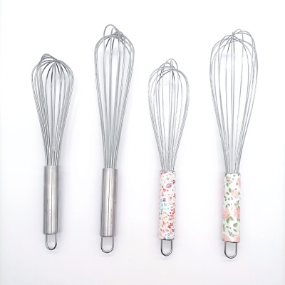 Stainless Steel 8-Wire Manual Eggbeater Kitchen Baking and Stirring 10-Inch 12-Inch 14-Inch Whipping Cream Eggs