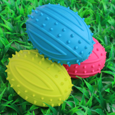 Pet Toy Rubber TPR Rugby Grenade Dog Bite Toy Sound Toy Factory Direct Sales