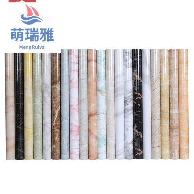 Thickened Marble Pvc Sticker Self-Adhesive Wallpaper Small Roll Engineering Furniture Refurbishment Decor Aluminum Plate Density Plate Film