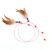 T Steel Wire Feather Cat Teaser Cat Toy Feather Bell Cat Funny Stick Elastic Cat Teaser Self-Hi Toy